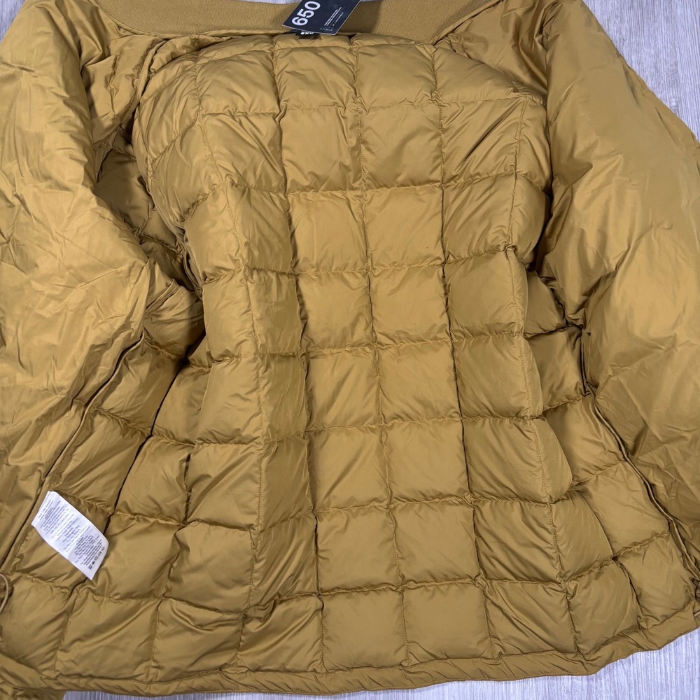 Eddie Bauer Mens Shaw Down Bomber Jacket Mens 2XL Dark Sand 650 Fill Quilted NWT - Picture 7 of 11